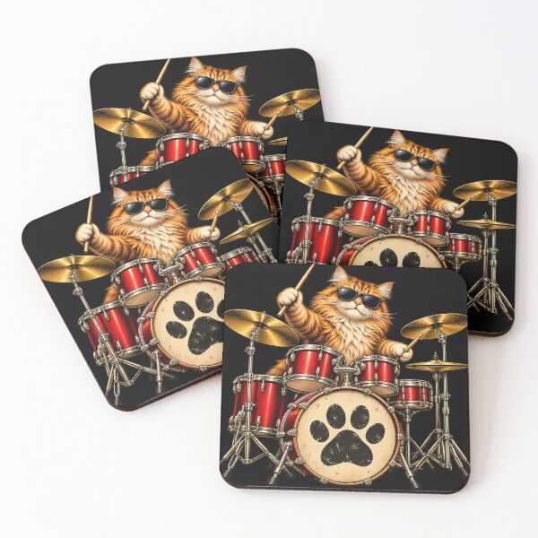 Item preview, Cat Playing Drums Sunglasses designed and sold by OddlyZippy.