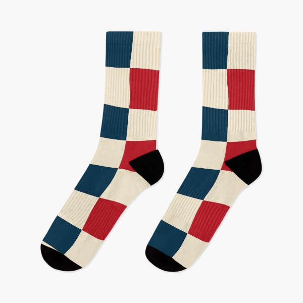 Item preview, Retro Checkerboard in Burgundy, Dusty Blue and Cream // Checkered Pattern vintage style Plaid Medium designed and sold by DColourMuse.