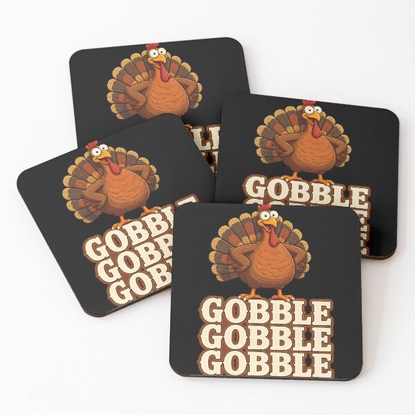 Item preview, Gobble Gobble Gobble Turkey Thanksgiving Retro designed and sold by RoyesButler.