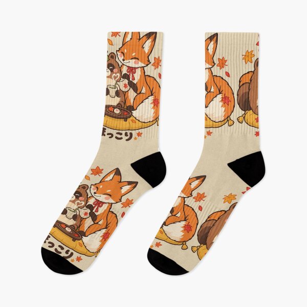 Item preview, Tanuki and Kitsune Tea Time, Cute Fox and Tanuki designed and sold by PilkaS.