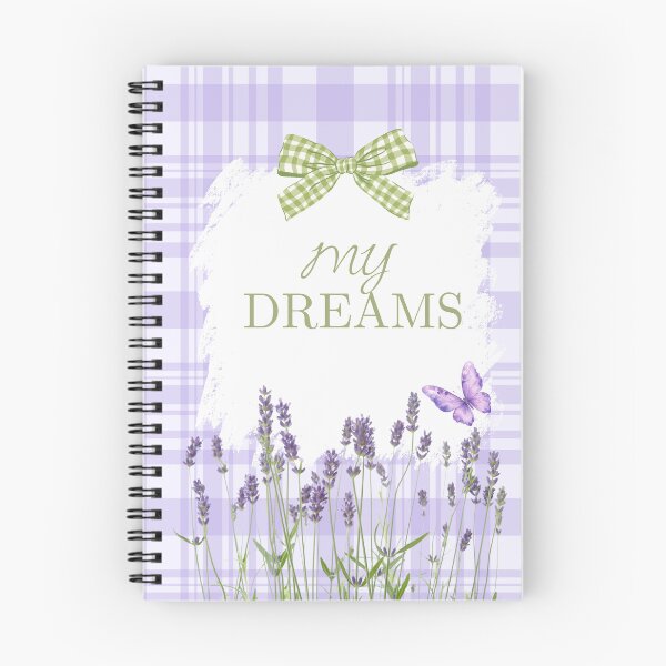 Item preview, Lavender Plaid Pattern Cute Aesthetic Notebook. designed and sold by CRAFT-ID.