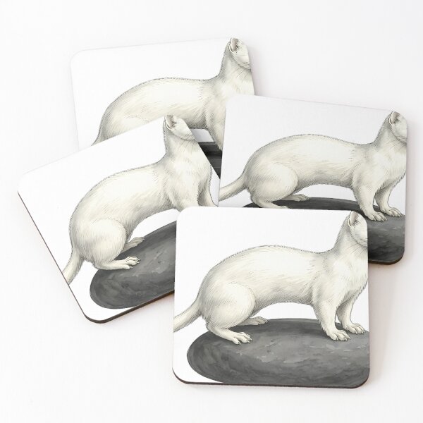 Item preview, Vintage Naturalist Least Weasel - Antique Winter Wildlife Print designed and sold by Catch333.