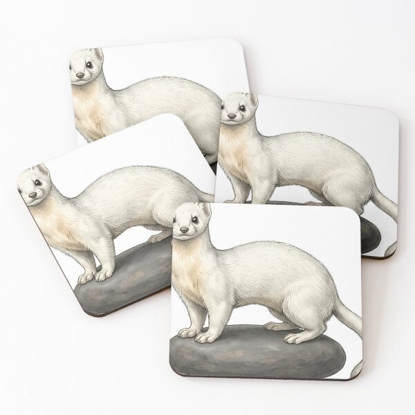 Item preview, Vintage Naturalist Japanese Weasel - Antique Winter Wildlife Print designed and sold by Catch333.