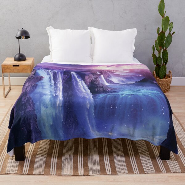 Item preview, Celestial Sky Above a Waterfall in a Canyon designed and sold by QuantumDrift.