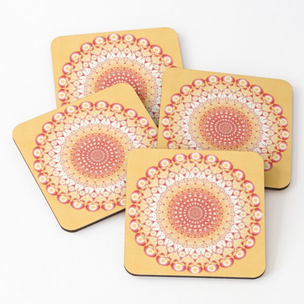 Item preview, Yellow and Red Peacock Mandala designed and sold by Elsy's Art.