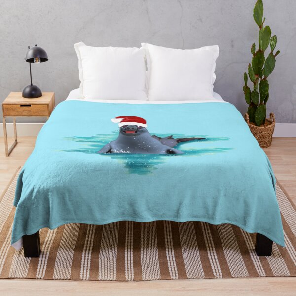 Item preview, Christmas Elephan Seal with happy smiling face designed and sold by A Sweet Fragrance Art.