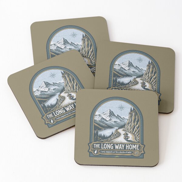 Item preview, The Long Way Home for a Bottle of Milk Motorcycle Sticker TShirt 03 designed and sold by OuterShellUK.