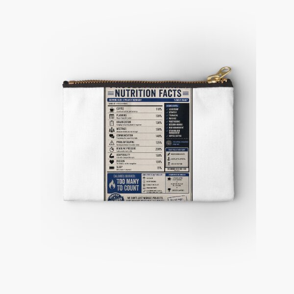Item preview, Project Manager Nutrition Facts – Funny Office Humor designed and sold by Eng-Art.