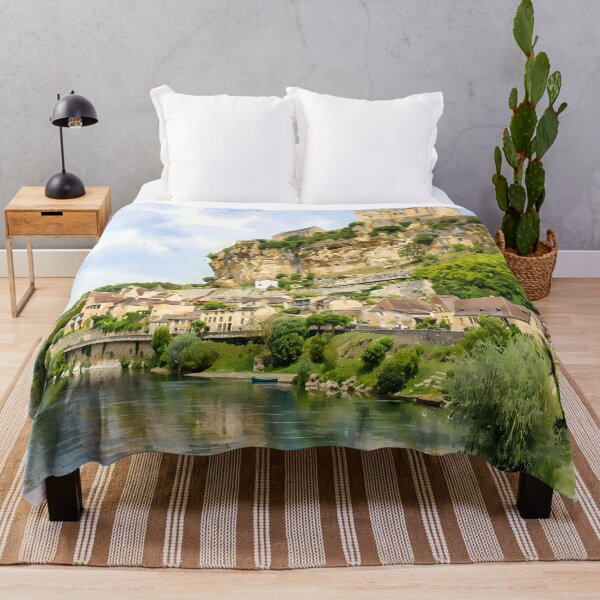 Item preview, Beynac-et-Cazenac Dordogne France – Watercolour Village Painting designed and sold by LSVart.