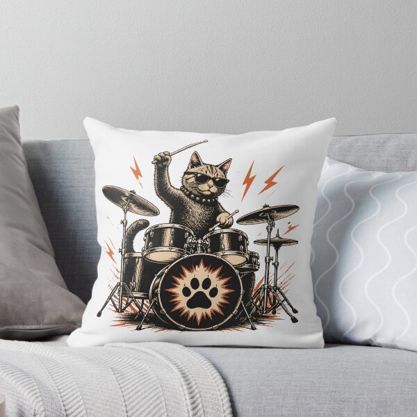 Item preview, Cat Playing Drums Sunglasses – Funny Drummer Cat Design designed and sold by CutieGalore.