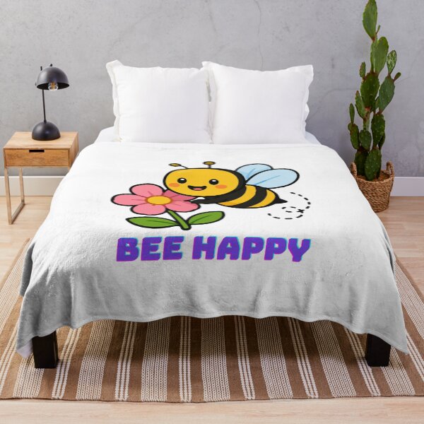 Item preview, Bee Happy - Cute Bee with Flower Design designed and sold by walbayzon.