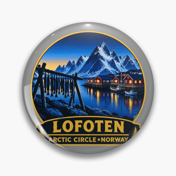 Item preview, Lofoten Norway Arctic Circle Road Trip Sticker TShirt 06 designed and sold by OuterShellUK.