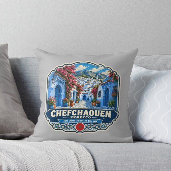 Item preview, Chefchaouen Morocco The Blue City Sticker TShirt 03 designed and sold by OuterShellUK.