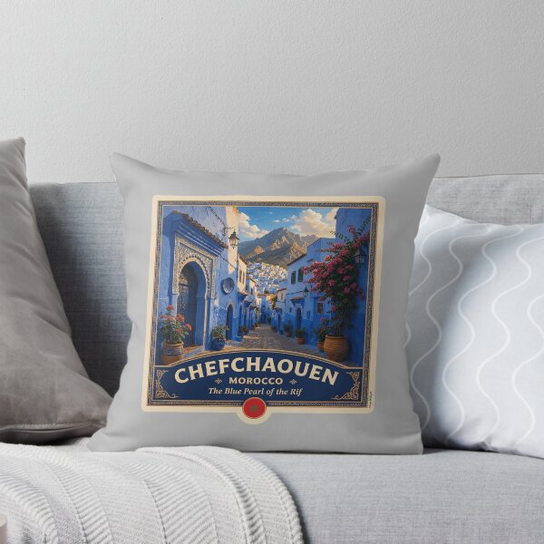 Item preview, Chefchaouen Morocco The Blue City Sticker TShirt 04 designed and sold by OuterShellUK.
