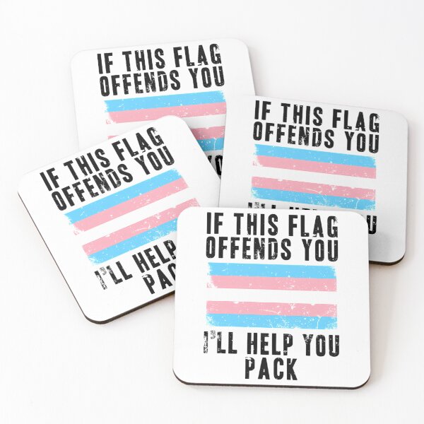 Item preview, If This Flag Offends You I'Ll Help You Pack Trans Flag  designed and sold by mayberrytashina.