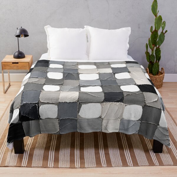 Item preview, Monochrome Weave – Black, White and Grey Painted Plaid designed and sold by Fun In The Sun .
