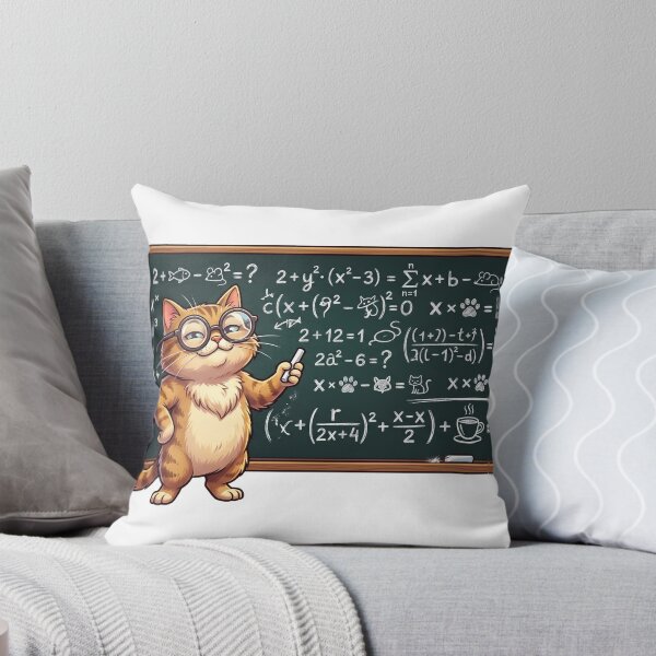 Item preview, Cat Math Coffee Logic Funny Feline Humor designed and sold by MindsetFlowShop.