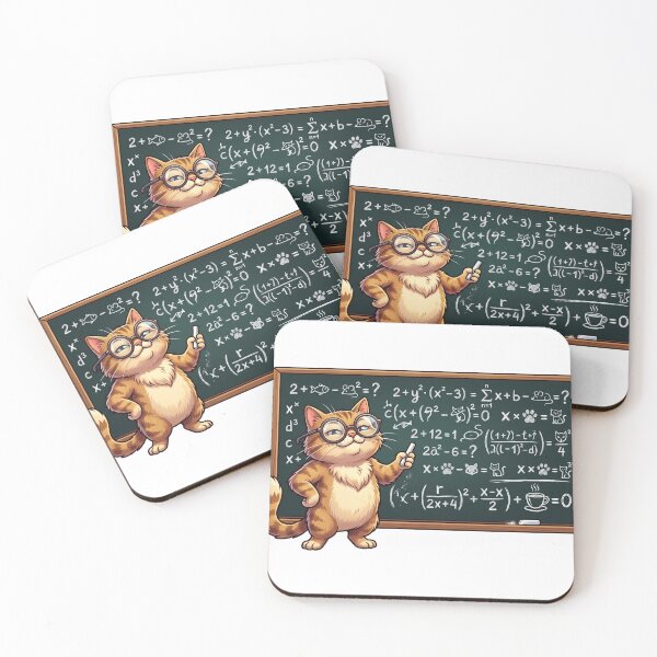 Item preview, Cat Math Coffee Logic Funny Feline Humor designed and sold by MindsetFlowShop.
