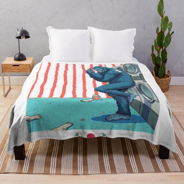 Item preview, Elevator Half-Moon Pose Blue Bigfoot Yoga Cryptid Humor designed and sold by Whimsy Trail Co.