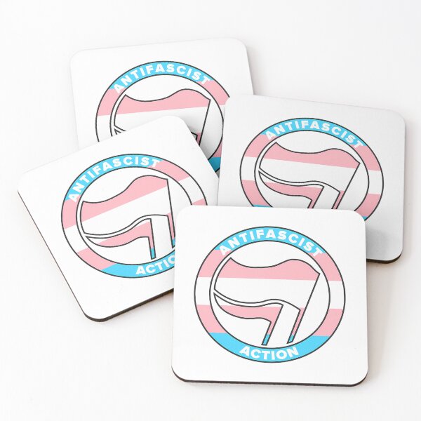 Item preview, Trans Flag Antifa - Transgender Antifascist Action Logo designed and sold by mayberrytashina.