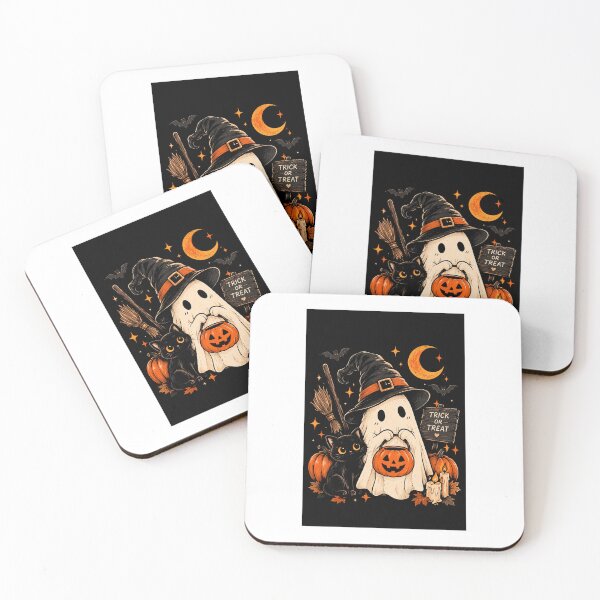 Item preview, Cute Halloween Ghost Black Cat Pumpkin Trick or Treat Design designed and sold by EdgeSphere.