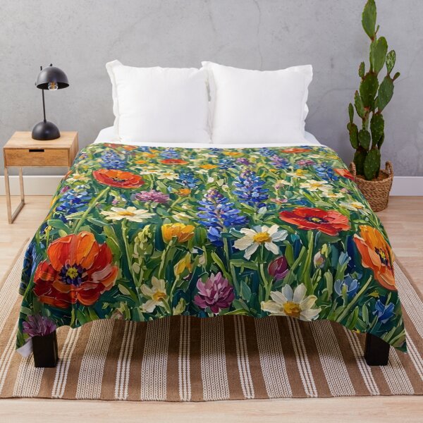 Item preview, Vibrant Impasto Wildflower Meadow designed and sold by Sybille-Yates.