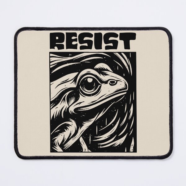 Item preview, Resist Frog – Bold Black and White Resistance Art designed and sold by ValentinaHramov.