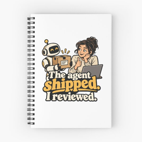 Item preview, The Agent Shipped, I Reviewed – Human-in-the-Loop Comic designed and sold by ThreadQuirk.