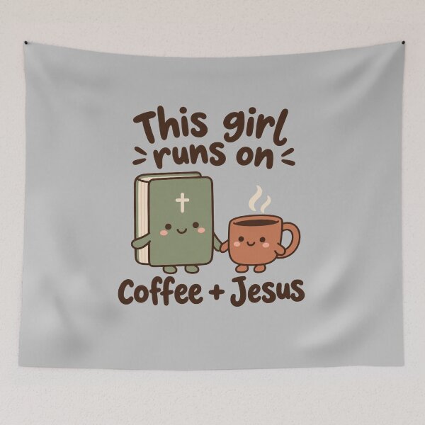 Item preview, Coffee + Jesus Kawaii Bible and Mug – Heartwarming Art for Christian Women’s Bible Study Gifts designed and sold by Im-Ara.