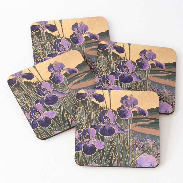Item preview, Golden Iris Garden – Hiroshige Reimagined designed and sold by RAGANADesign.