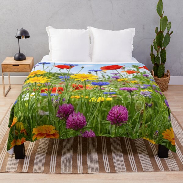 Item preview, Vibrant Impasto Wildflower Meadow designed and sold by Sybille-Yates.