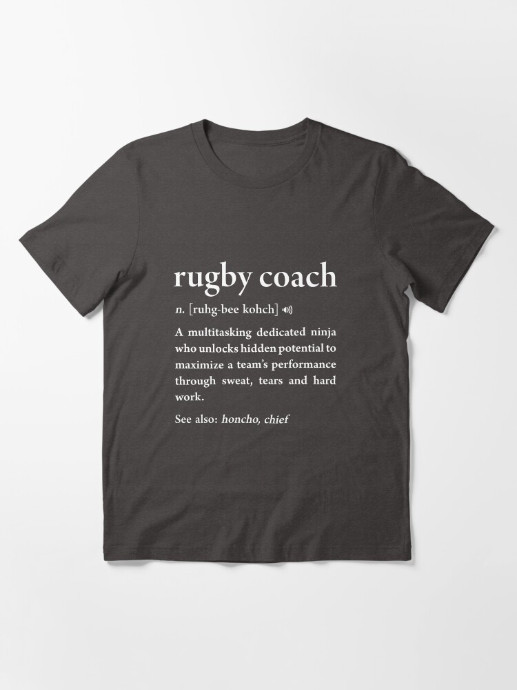 "Rugby Coach Definition Funny Job Meaning Ninja Gift" Tshirt for Sale