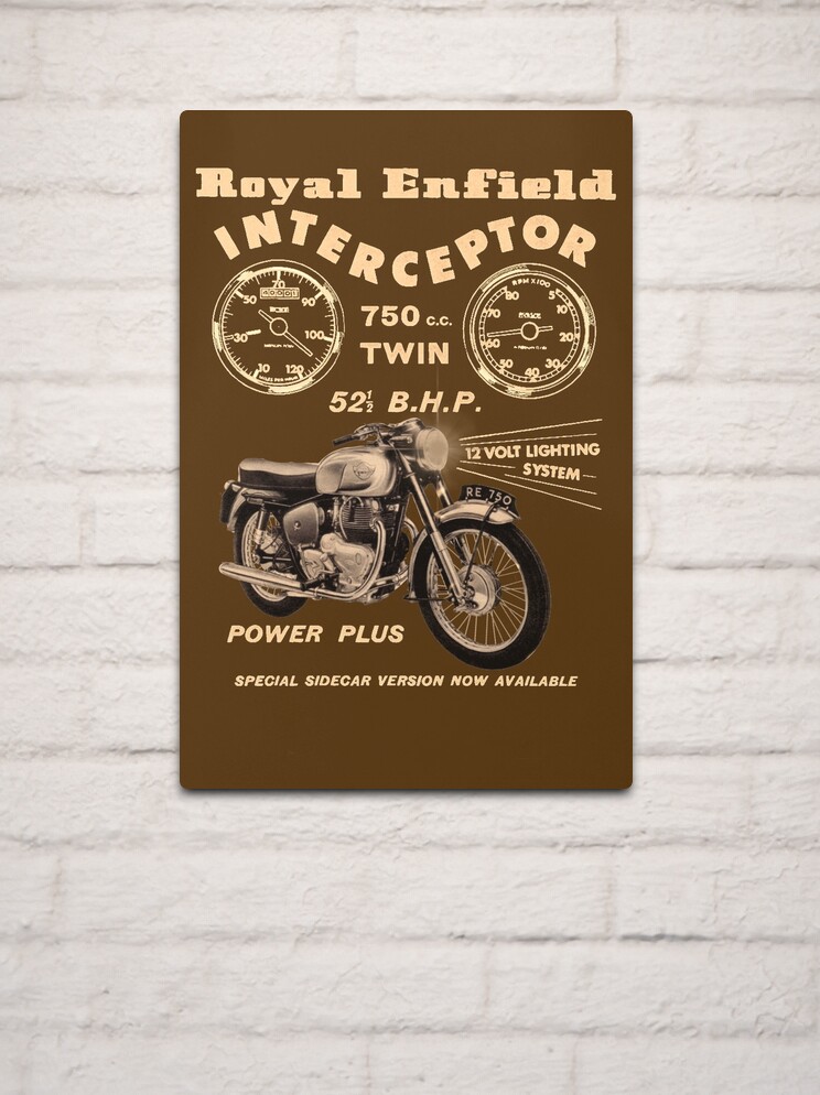 Vintage Royal Enfield Motorcycles Advertising poster by