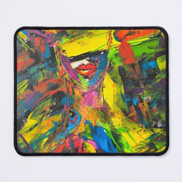 Item preview, Vibrant Abstract Impasto Woman Portrait Art designed and sold by keyantharpe.