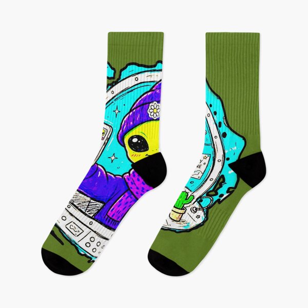 Item preview, Happy Alien Selfie in a UFO | Fun Cozy Space Design designed and sold by AstronautMerch.