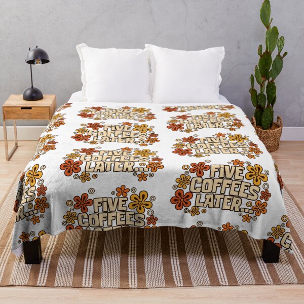 Item preview, Five Coffees Later – Funny Retro Coffee Lover Groovy 70s Design designed and sold by H-Tsvetkova.