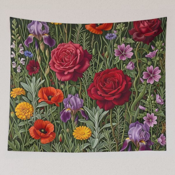 Item preview, Dali Style Floral Dreamscape Garden Art designed and sold by Sybille-Yates.