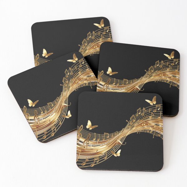 Item preview, Solenne Gold Wave of Music Notes designed and sold by Solenne Music.
