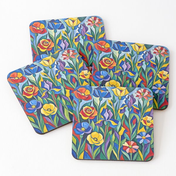 Item preview, Franz Marc Style Floral Dreamscape Garden Art designed and sold by Sybille-Yates.