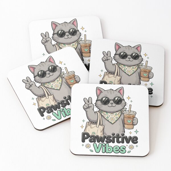 Item preview, Pawsitive Vibes - Cool Cat with Iced Coffee Aesthetic designed and sold by Blue-dragon1.