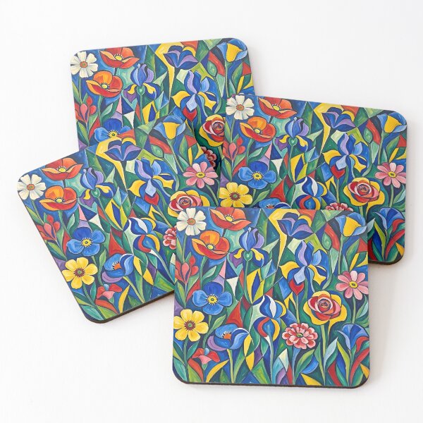 Item preview, Franz Marc Style Floral Dreamscape Garden Art designed and sold by Sybille-Yates.