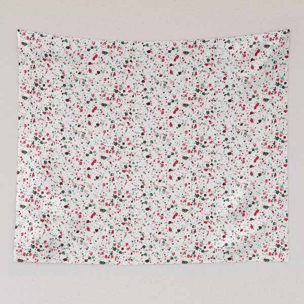 Item preview, Terrazzo Print With Candy Cane Red Speckle In Festive Tones designed and sold by cute-animals99.