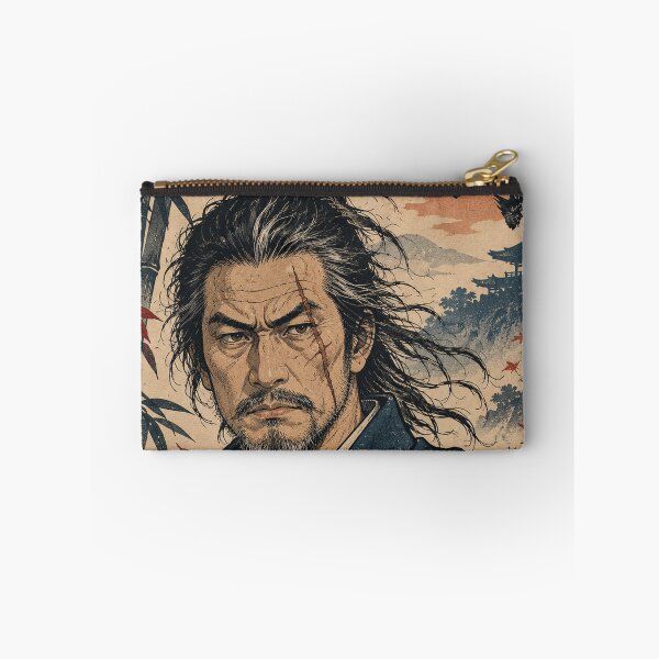 Item preview, Japanese Samurai - Scarred Ronin Among Bamboo and Maple Leaves designed and sold by bapupa.