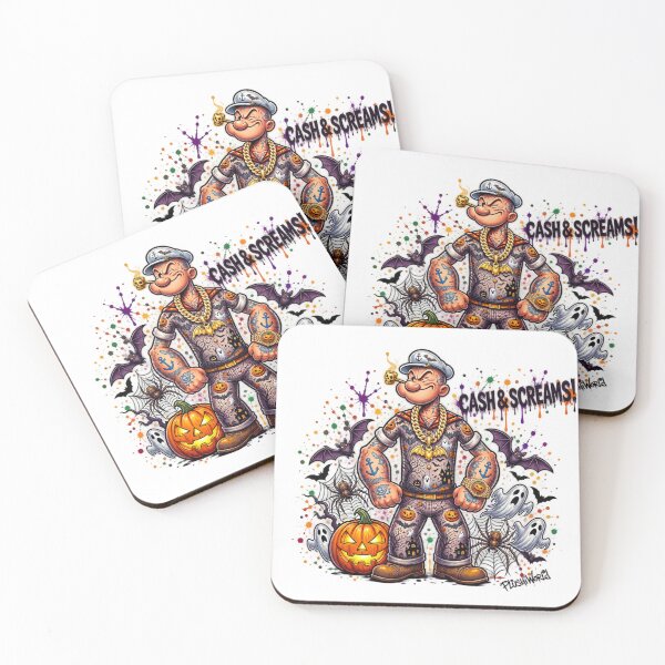 Item preview, Cash & Screams - Halloween Theme and Sailor Tattoos - Plushiworld designed and sold by PLUSHIWORLDtm.