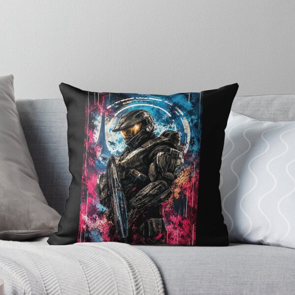 Item preview, Halo Master Chief Neon Teal and Crimson Art designed and sold by · GAMING SOUL ·.