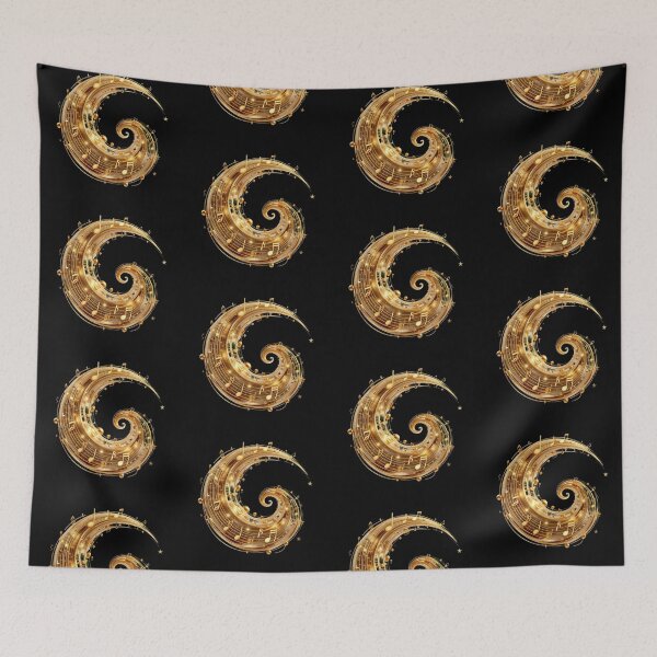 Item preview, Solenne Gold Spiral and Musical Notes designed and sold by Solenne Music.