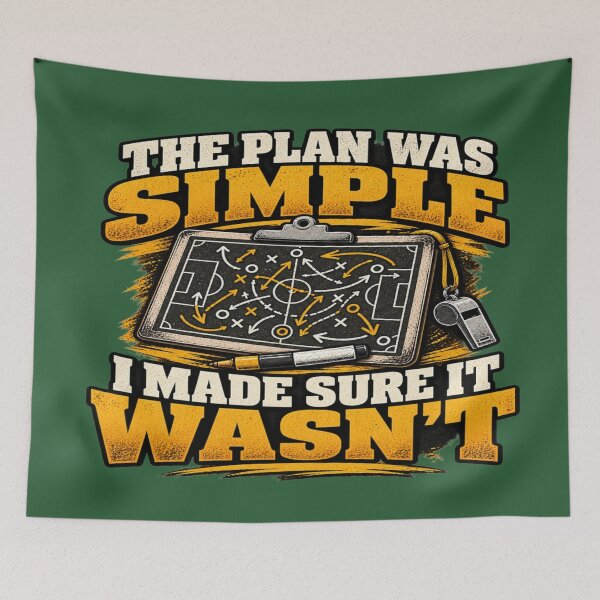 Item preview, Funny Sports Coach T-Shirt – The Plan Was Simple designed and sold by THREADACTED.