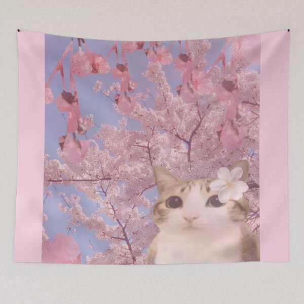 Item preview, Meowl Cherry Blossom Spring Graphic | Dreamy Kawaii Cat Art designed and sold by BrontesWhimsyStore.