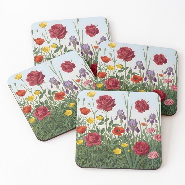 Item preview, Magritte Style Floral Dreamscape Garden Art designed and sold by Sybille-Yates.
