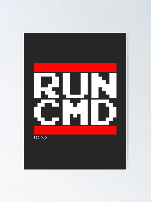 Thumbnail 1 of 3, Poster, Run CMD Run Command Prompt Tech Geek Computer Programming Design designed and sold by blueigh.